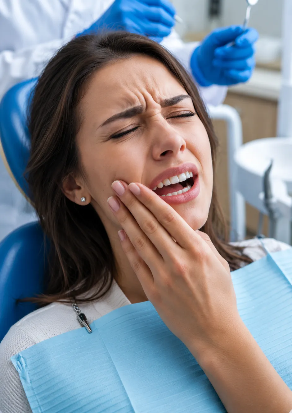 bruxismo-studio-dentistico-favro donna sorridente che mostra il risultato del trattamento con le faccette dentali presso lo studio dentistico favro a cuneo