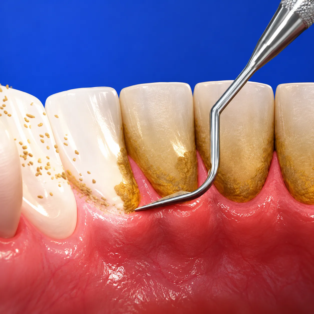 igiene-dentale-dentista-cuneo illustrazione di trattamento dentale di pulizia dei danti dal tartaro preso lo studio dentistico favro a cuneo
