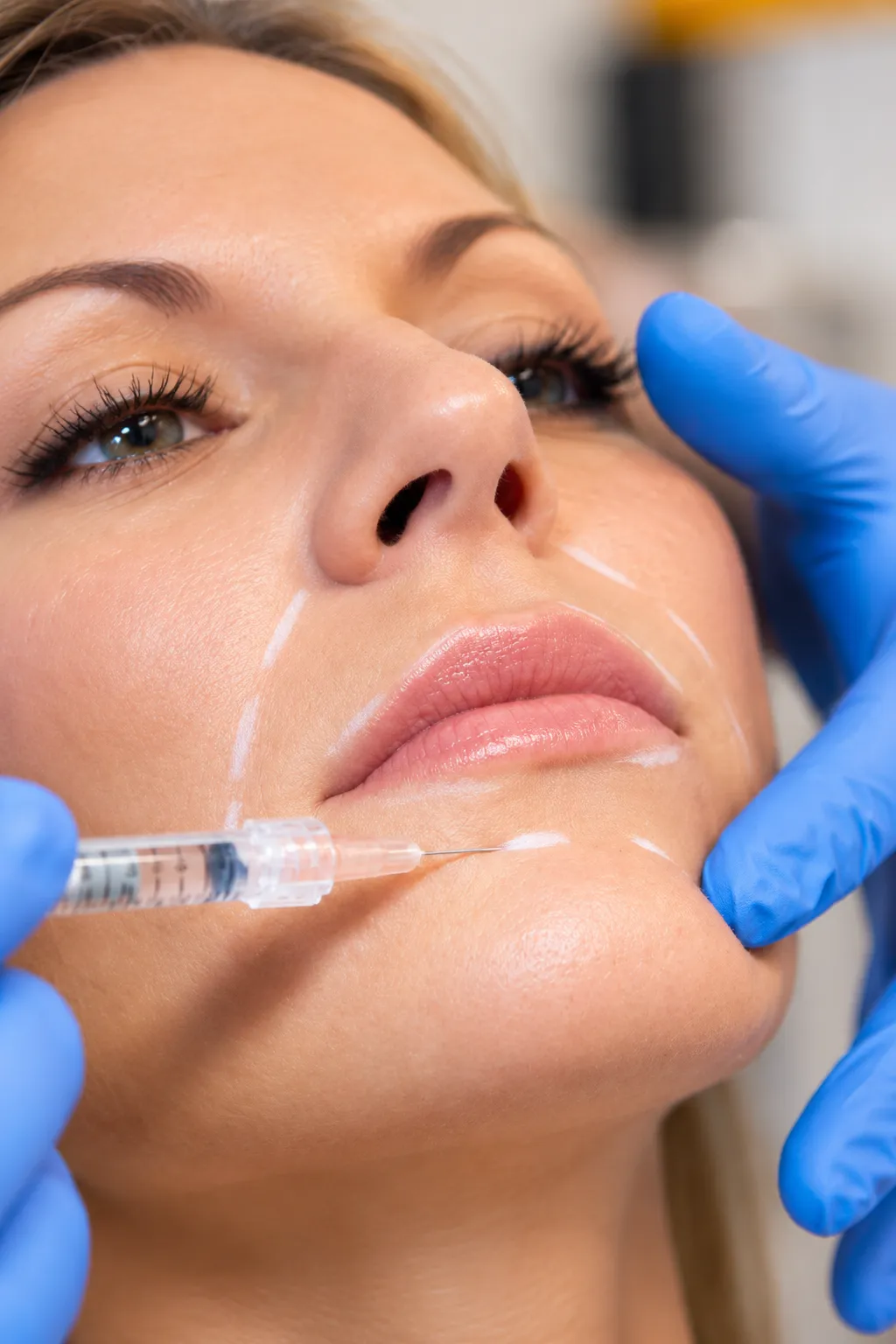 trattamento-tossina-botulinica specialista in medicina estetica presso lo studio dentistico favro mentre esegue il trattamento di tossina botulinica